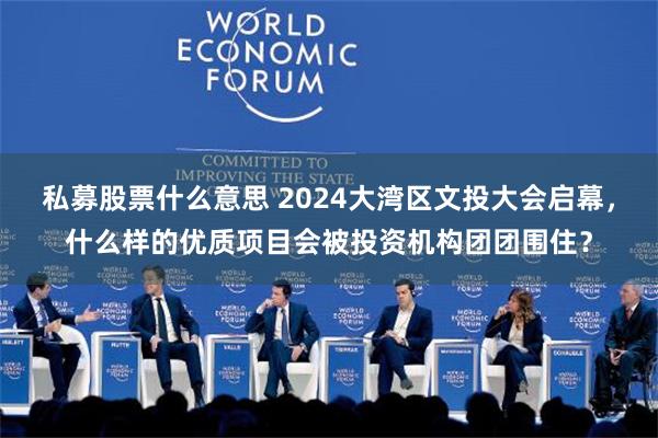 私募股票什么意思 2024大湾区文投大会启幕，什么样的优质项目会被投资机构团团围住？